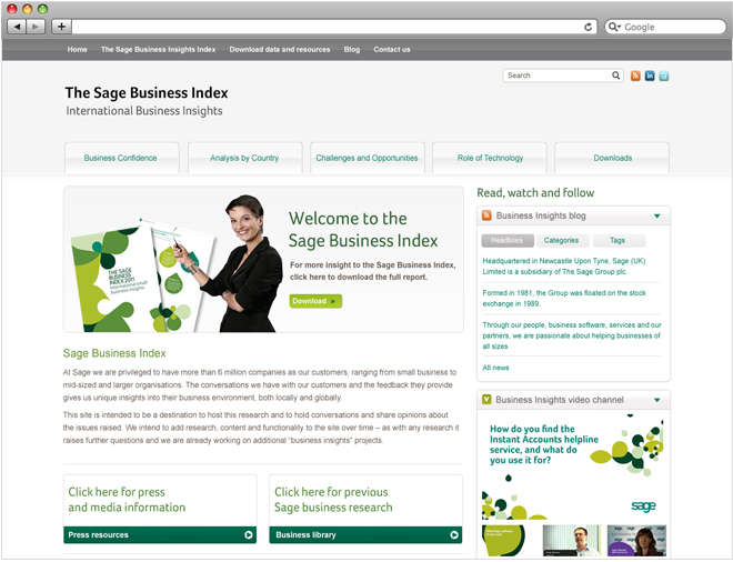 Sage website with SEO services