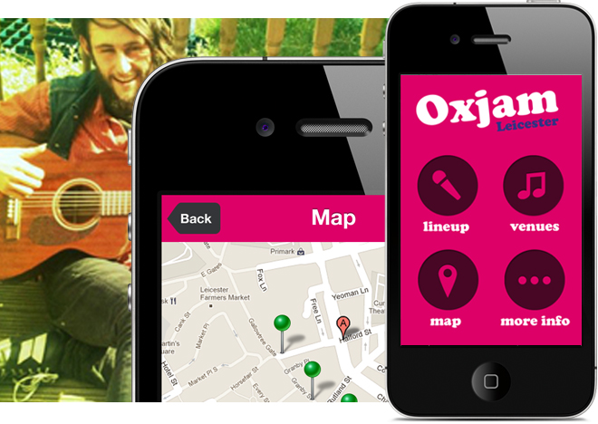 Oxjam mobile app