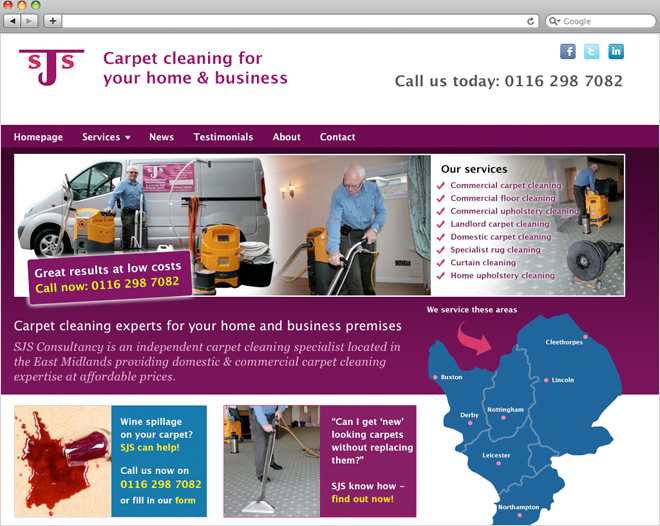 SJS Carpet Cleaning website