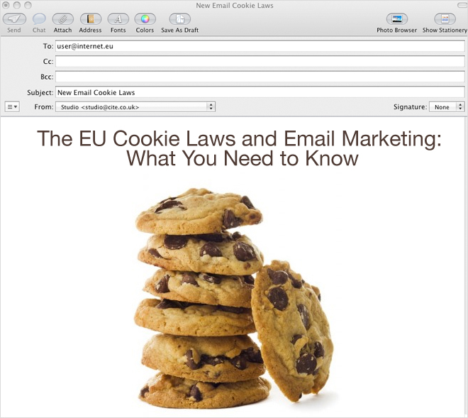 Email cookie law