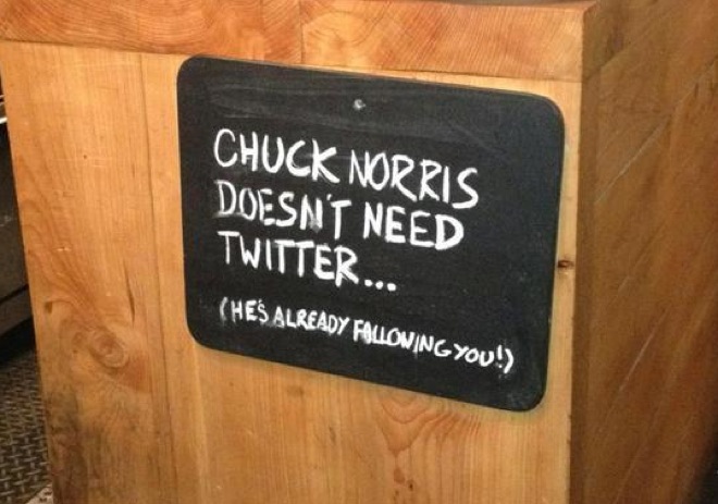 Chuck Norris doesn't need Twitter