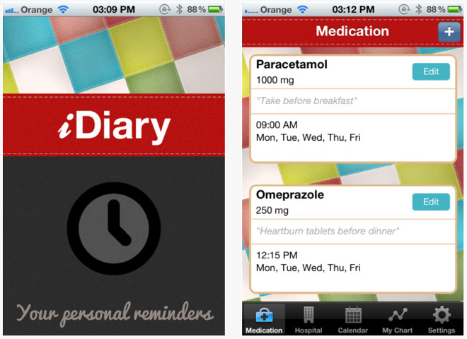 iDiary Meds app developed by Cite