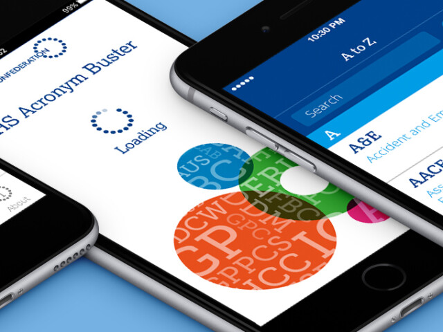 NHS Acronym Buster mobile app for iOS and Android