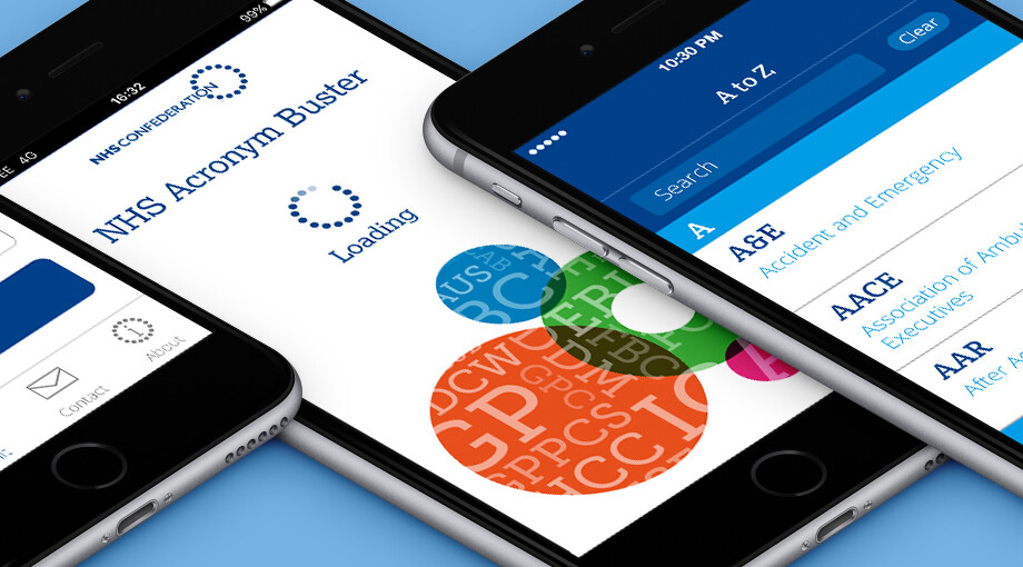 NHS Acronym Buster mobile app for iOS and Android