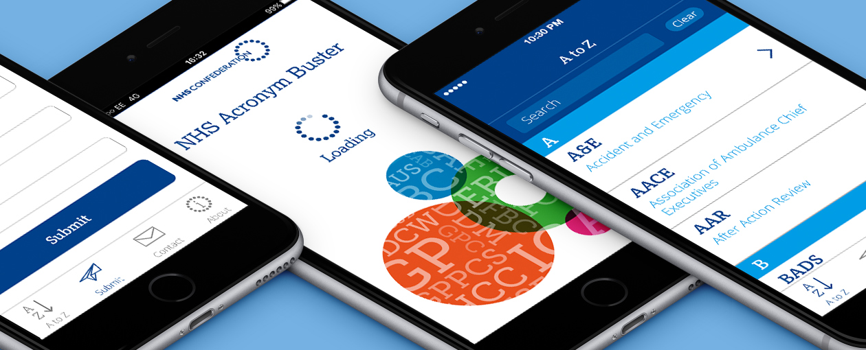 NHS Acronym Buster mobile app for iOS and Android
